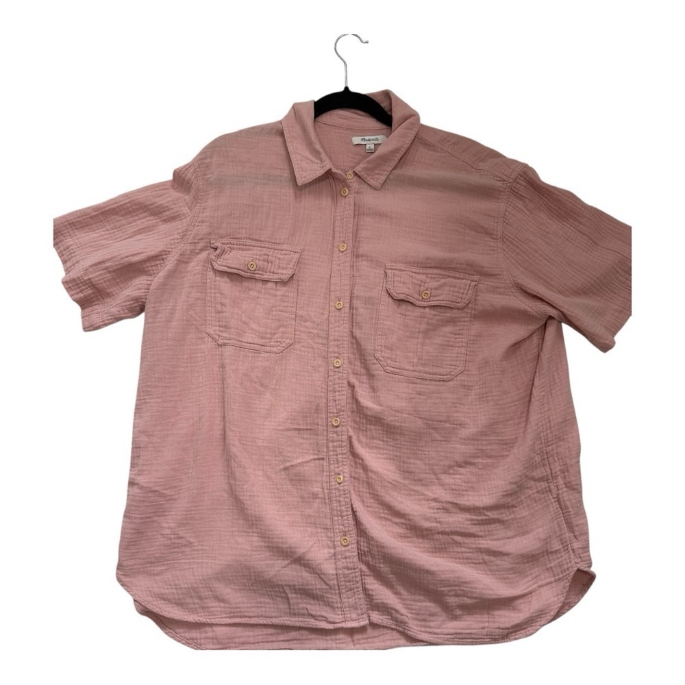 Madewell Pink Casual Button Down Shirt Relaxed Fit